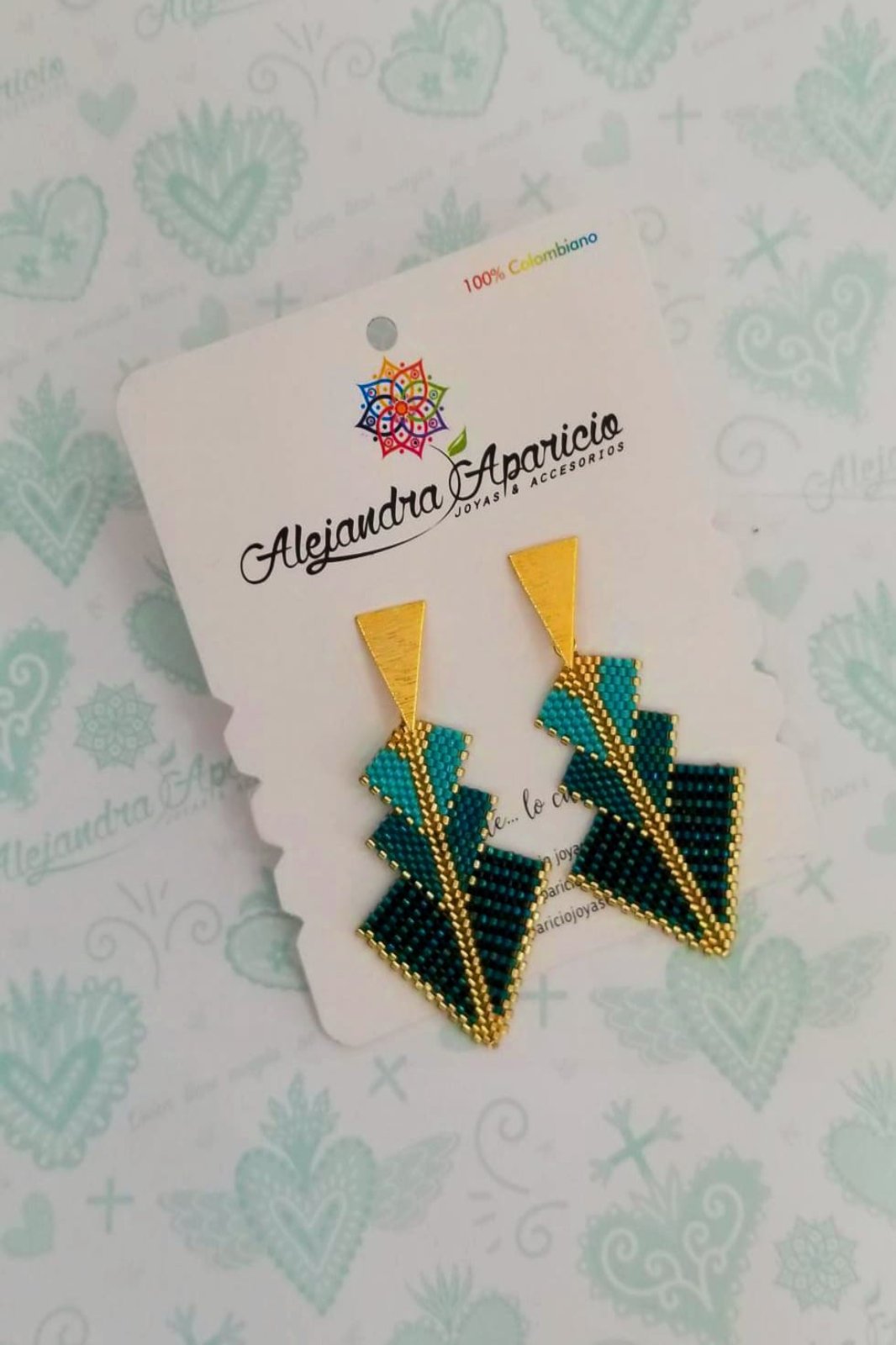 Aretes En Flechas Tejido En Miyuki
