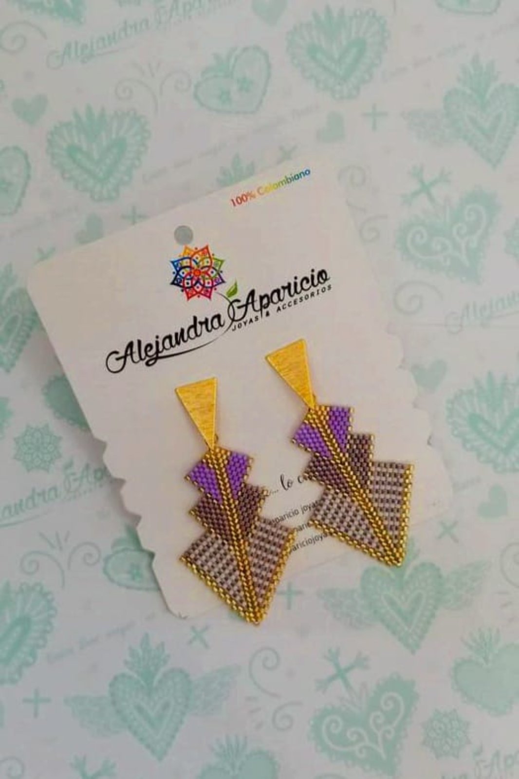 Aretes En Flechas Tejido En Miyuki
