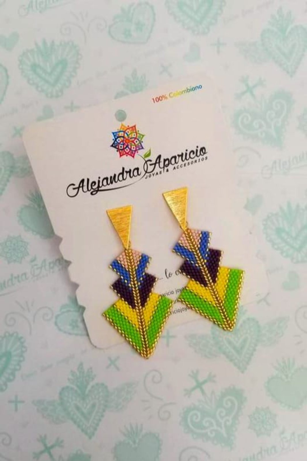 Aretes En Flechas Tejido En Miyuki