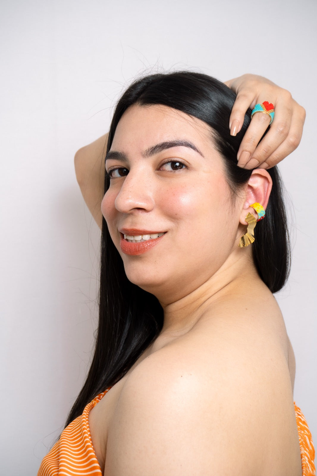 Set Anillo y earcuff en miyuki