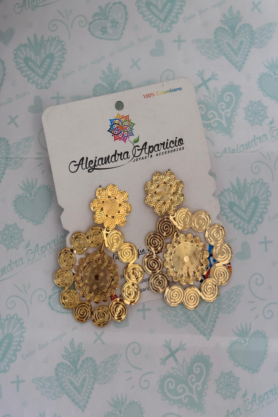 Aretes en Flor Espirales
