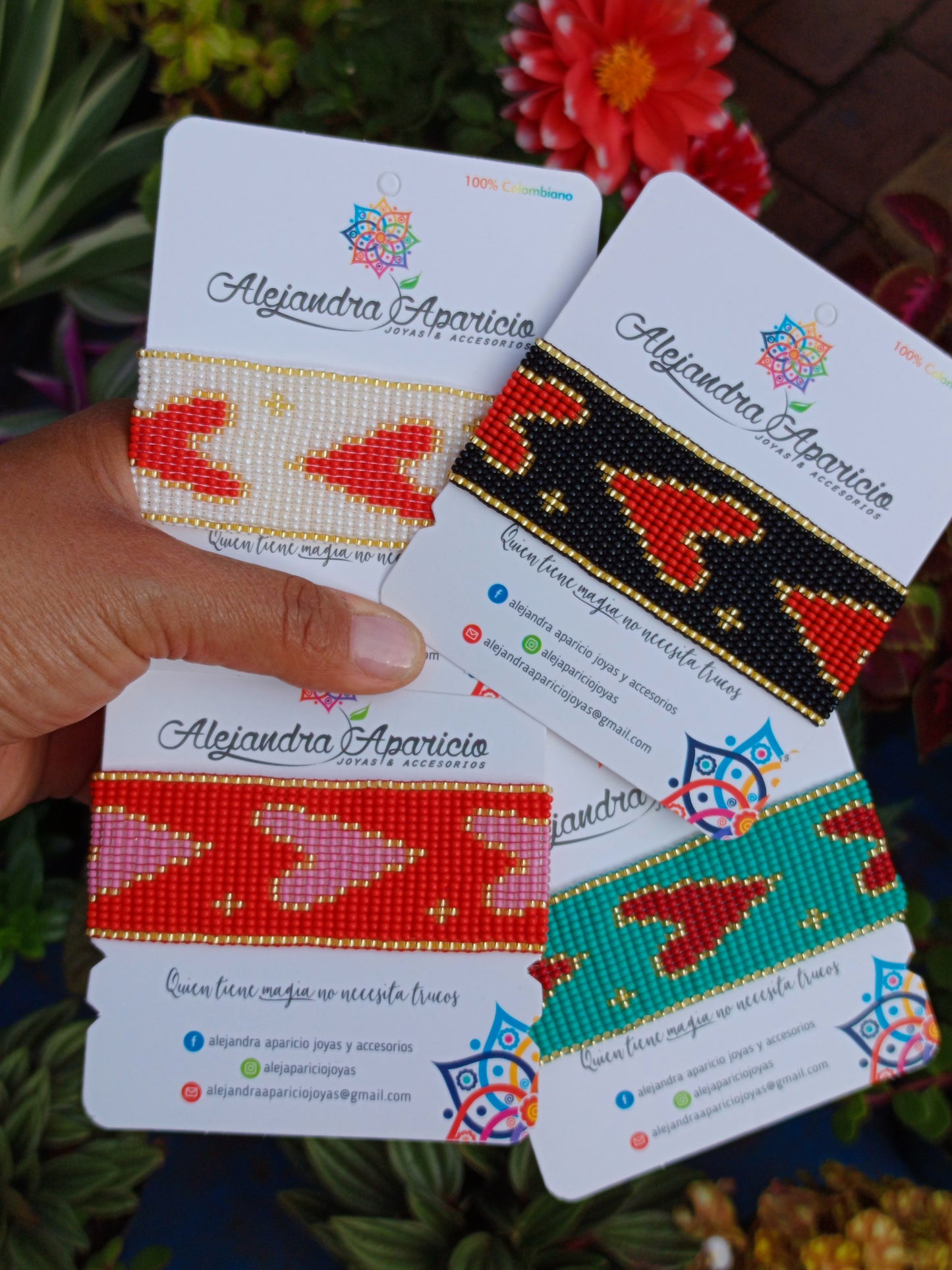 Pulsera 3 corazones